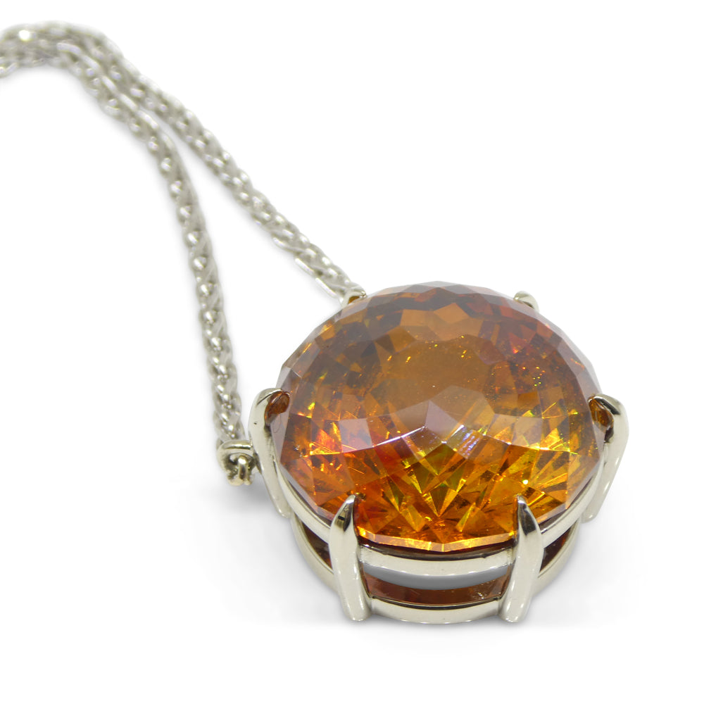 55.30ct Sphalerite Pendant set in 18k White Gold - Skyjems Wholesale Gemstones