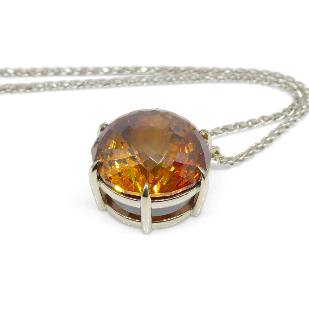 55.30ct Sphalerite Pendant set in 18k White Gold - Skyjems Wholesale Gemstones