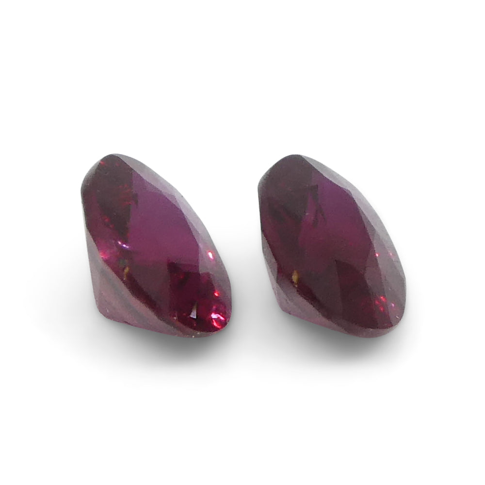 0.55ct Pair Oval Red Ruby from Mozambique - Skyjems Wholesale Gemstones