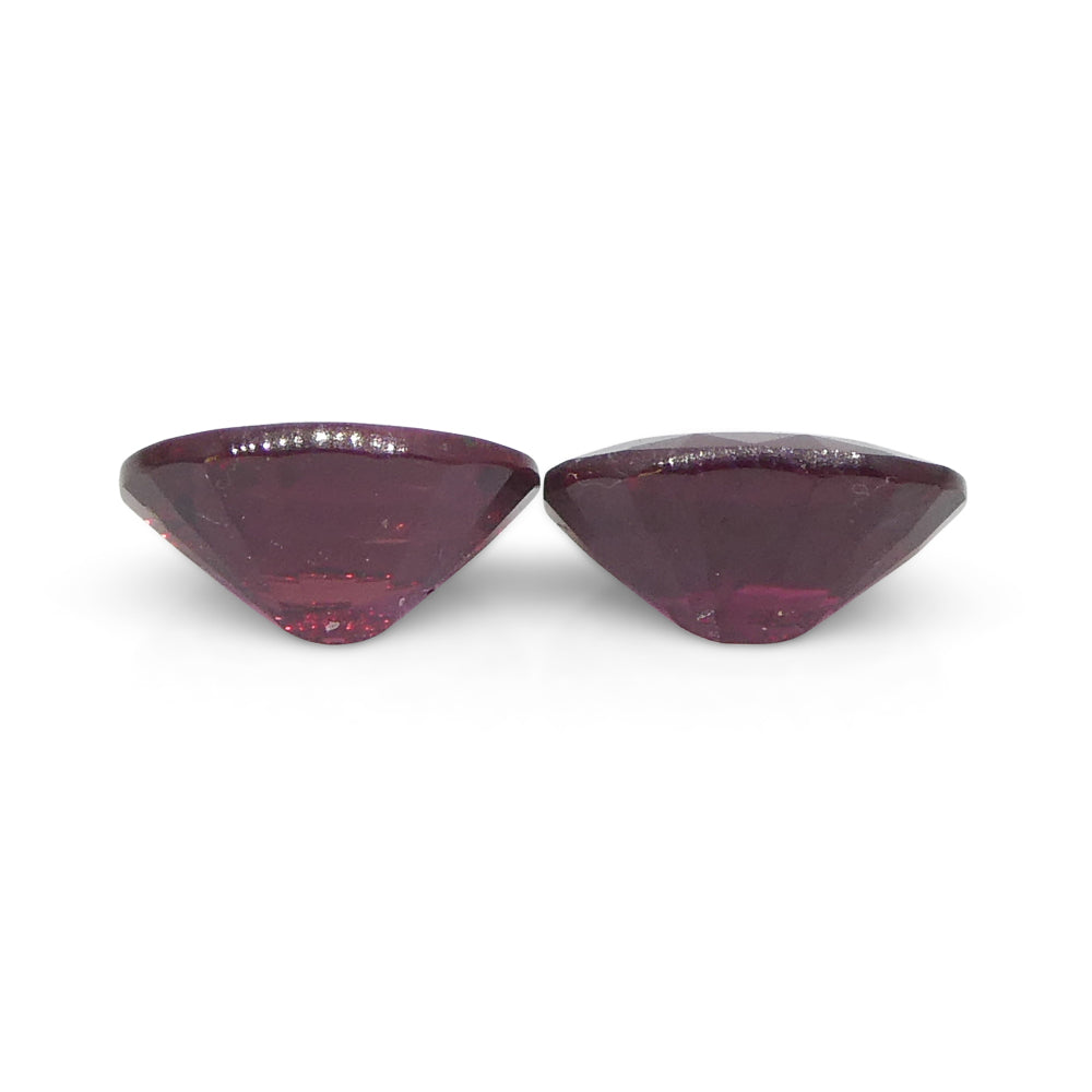 0.55ct Pair Oval Red Ruby from Mozambique - Skyjems Wholesale Gemstones