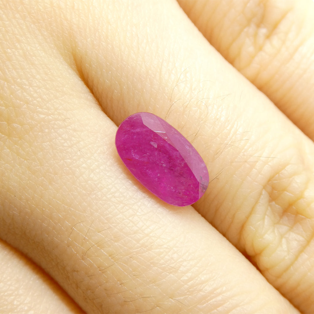 2.7ct Oval Red Ruby from Vietnam - Skyjems Wholesale Gemstones