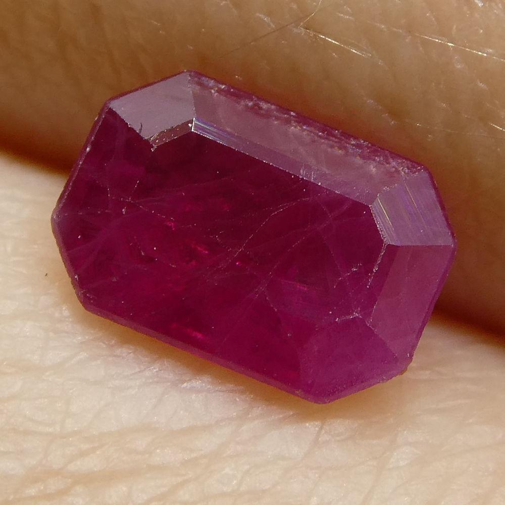 0.84 ct Emerald Cut Ruby Burma - Skyjems Wholesale Gemstones