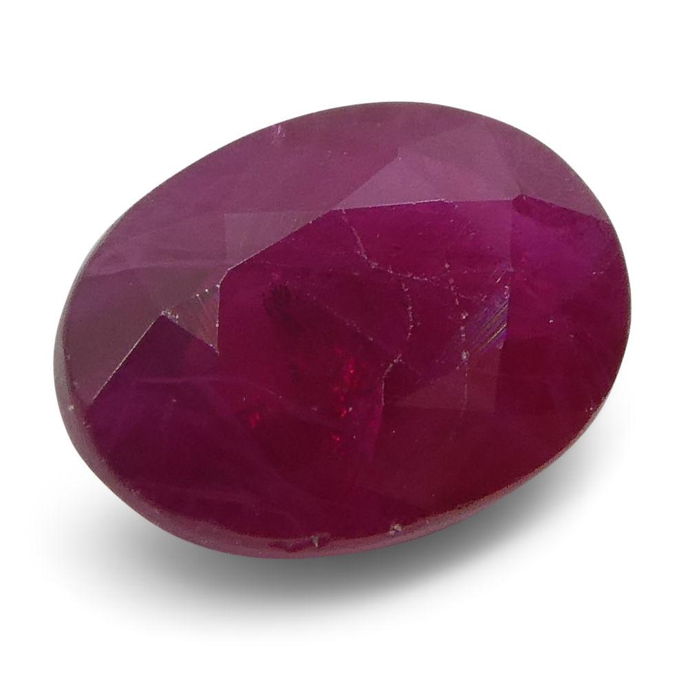 0.91 ct Oval Ruby Burma - Skyjems Wholesale Gemstones