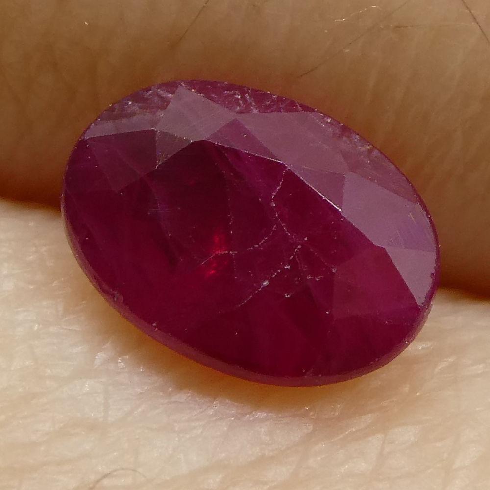 0.91 ct Oval Ruby Burma - Skyjems Wholesale Gemstones