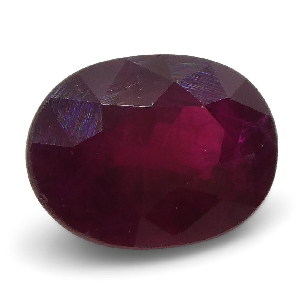 0.79 ct Oval Ruby Burma - Skyjems Wholesale Gemstones