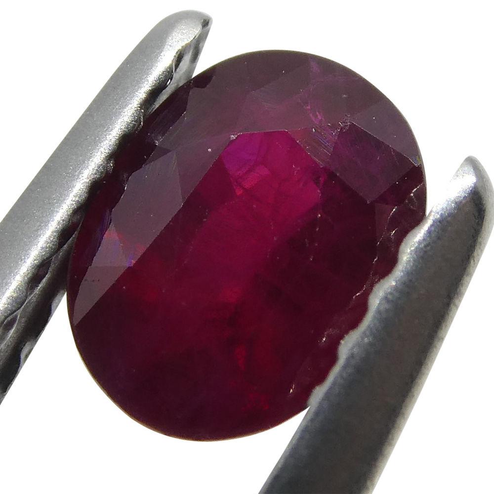 0.79 ct Oval Burma Ruby in vibrant red, precision-cut single stone from SkyJems Canadian gemstone specialists