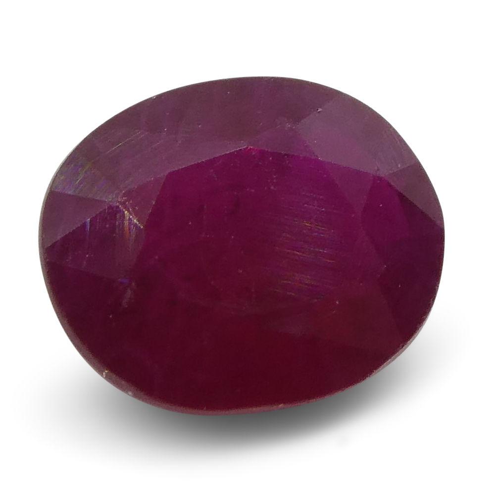 0.81 ct Oval Ruby Burma - Skyjems Wholesale Gemstones