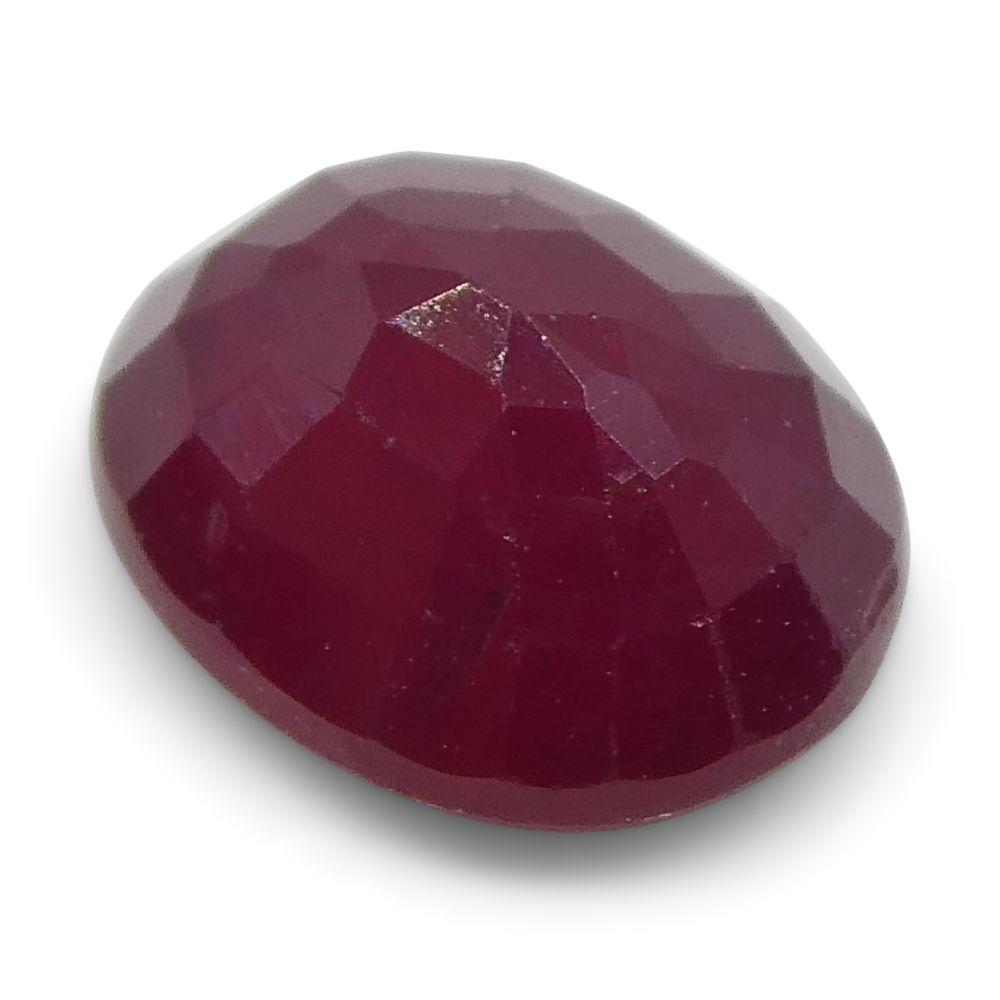 0.81 ct Oval Burma Ruby in vibrant red, precision-cut single stone from SkyJems Canadian gemstone specialists