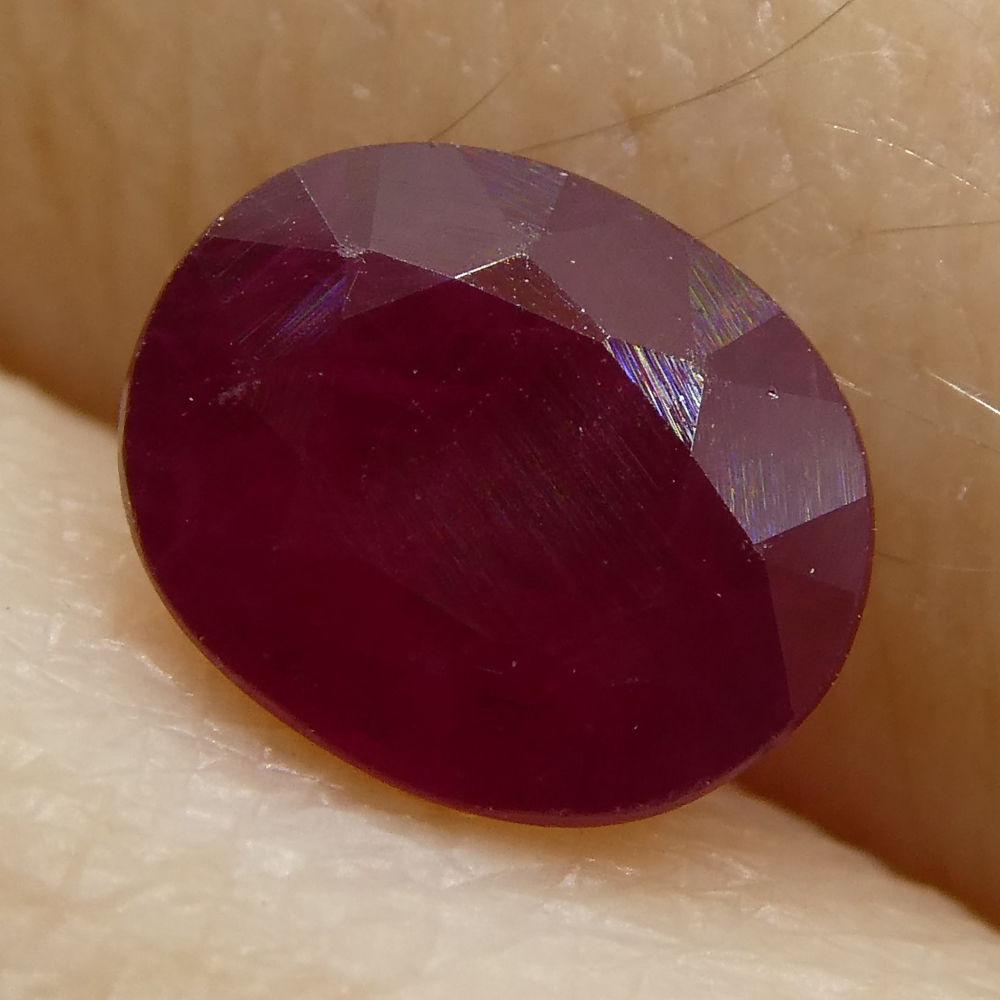 0.81 ct Oval Burma Ruby, vibrant red gemstone from Myanmar, precision-cut single stone by SkyJems Canadian gem experts