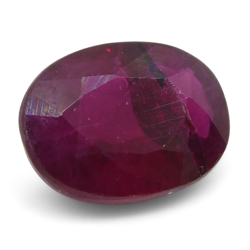 0.71 ct Oval Ruby Burma - Skyjems Wholesale Gemstones