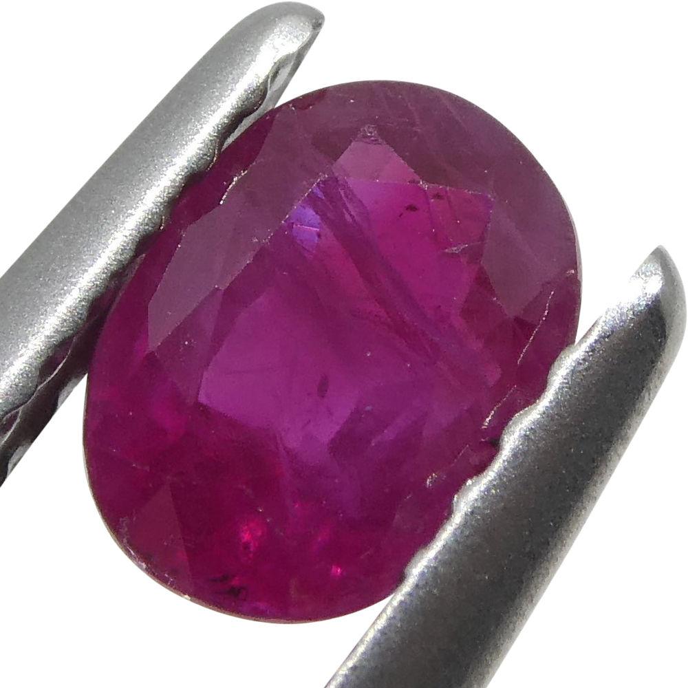 0.81 ct Oval Ruby Burma - Skyjems Wholesale Gemstones