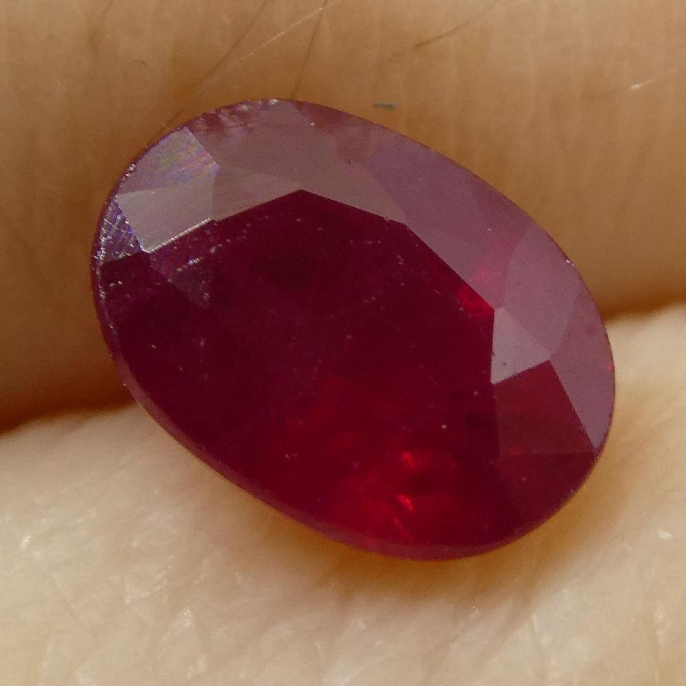 0.75 ct Oval Ruby Burma - Skyjems Wholesale Gemstones