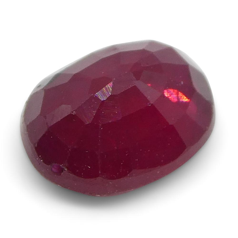 0.85 ct Oval Burma Ruby in vibrant red, precision-cut single stone from SkyJems Canadian gemstone specialists