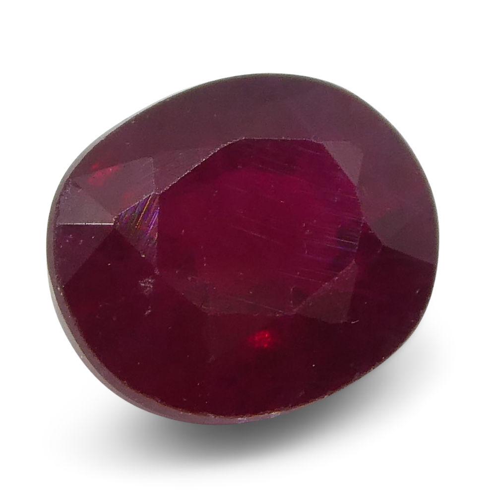 0.81 ct Oval Ruby Burma - Skyjems Wholesale Gemstones