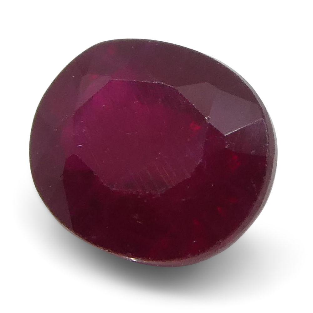 0.81 ct Oval Ruby Burma - Skyjems Wholesale Gemstones