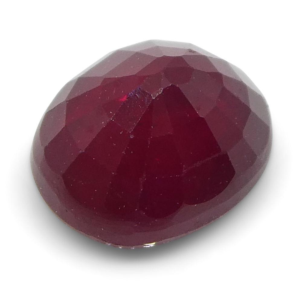 0.81 ct Oval Burma Ruby in vibrant red, precision-cut single stone from SkyJems Canadian gemstone specialists