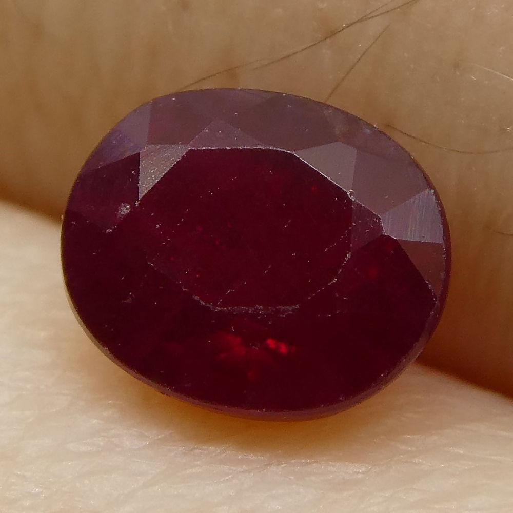 0.81 ct Oval Ruby Burma - Skyjems Wholesale Gemstones