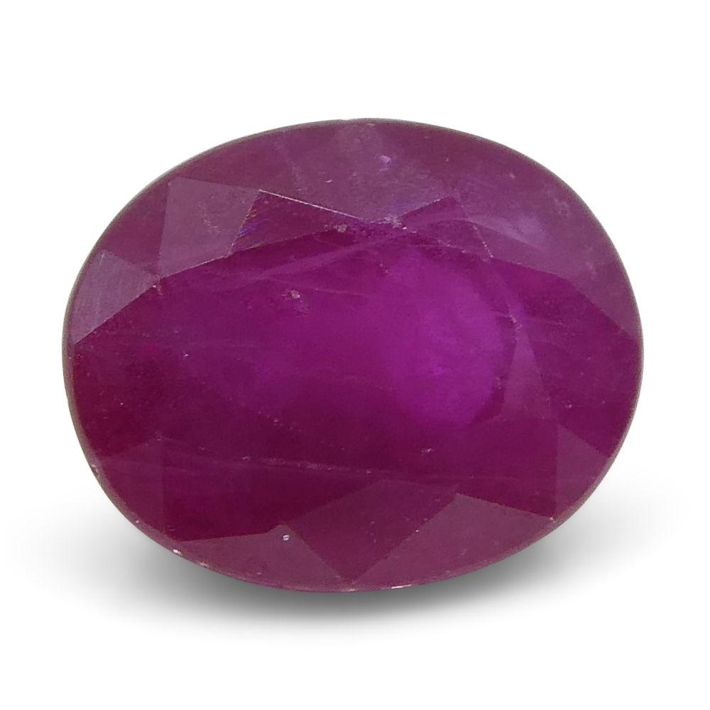 0.78 ct Oval Ruby Burma - Skyjems Wholesale Gemstones