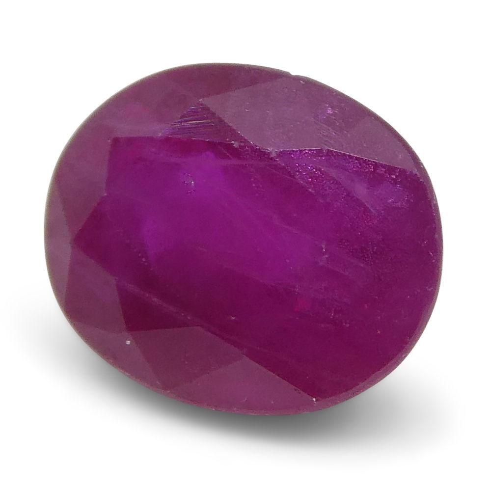 0.78 ct Oval Ruby Burma - Skyjems Wholesale Gemstones