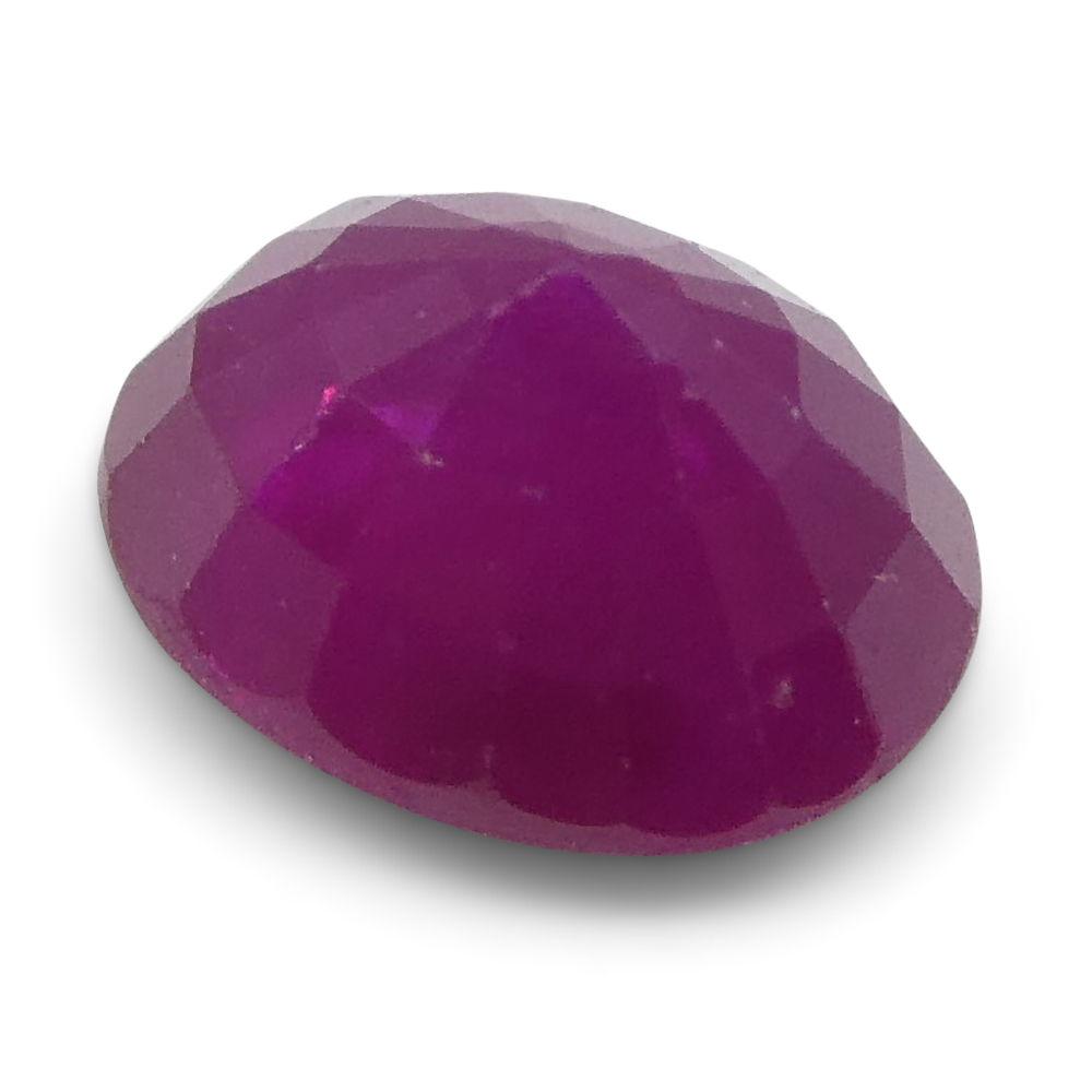 0.78 ct Oval Burma Ruby in vibrant red, precision-cut single stone from SkyJems Canadian gemstone specialists