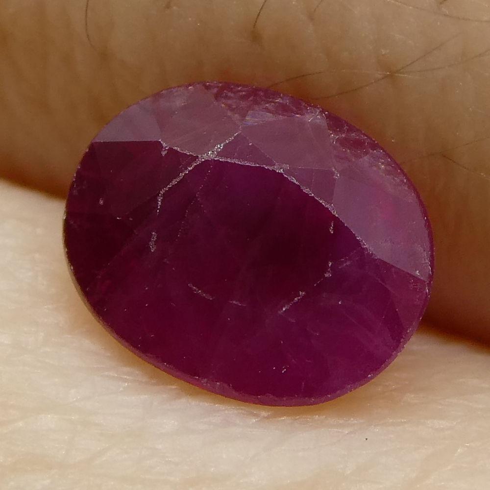 0.89 ct Oval Ruby Burma - Skyjems Wholesale Gemstones