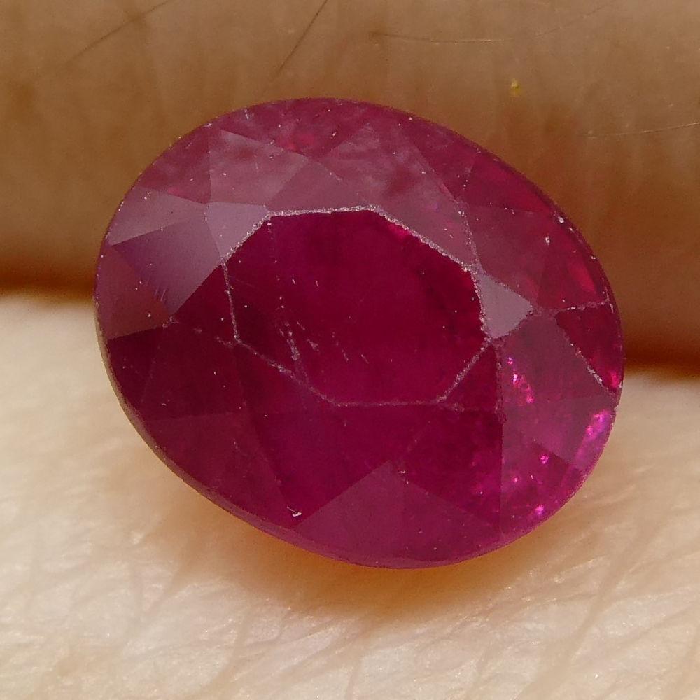 0.83 ct Oval Ruby Burma - Skyjems Wholesale Gemstones