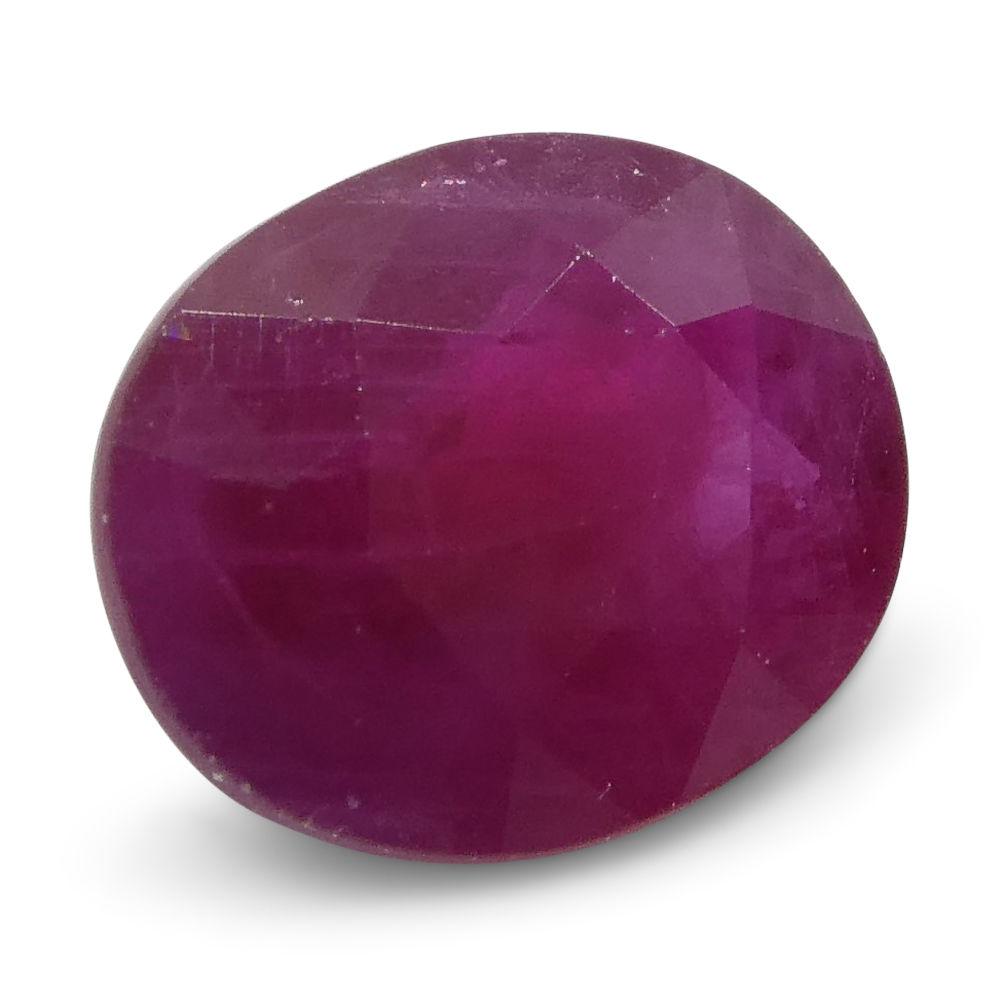 0.76 ct Oval Ruby Burma - Skyjems Wholesale Gemstones