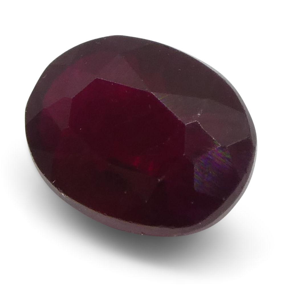 0.79 ct Oval Red Ruby from Mozambique, African Corundum gemstone by SkyJems Canadian gem specialists