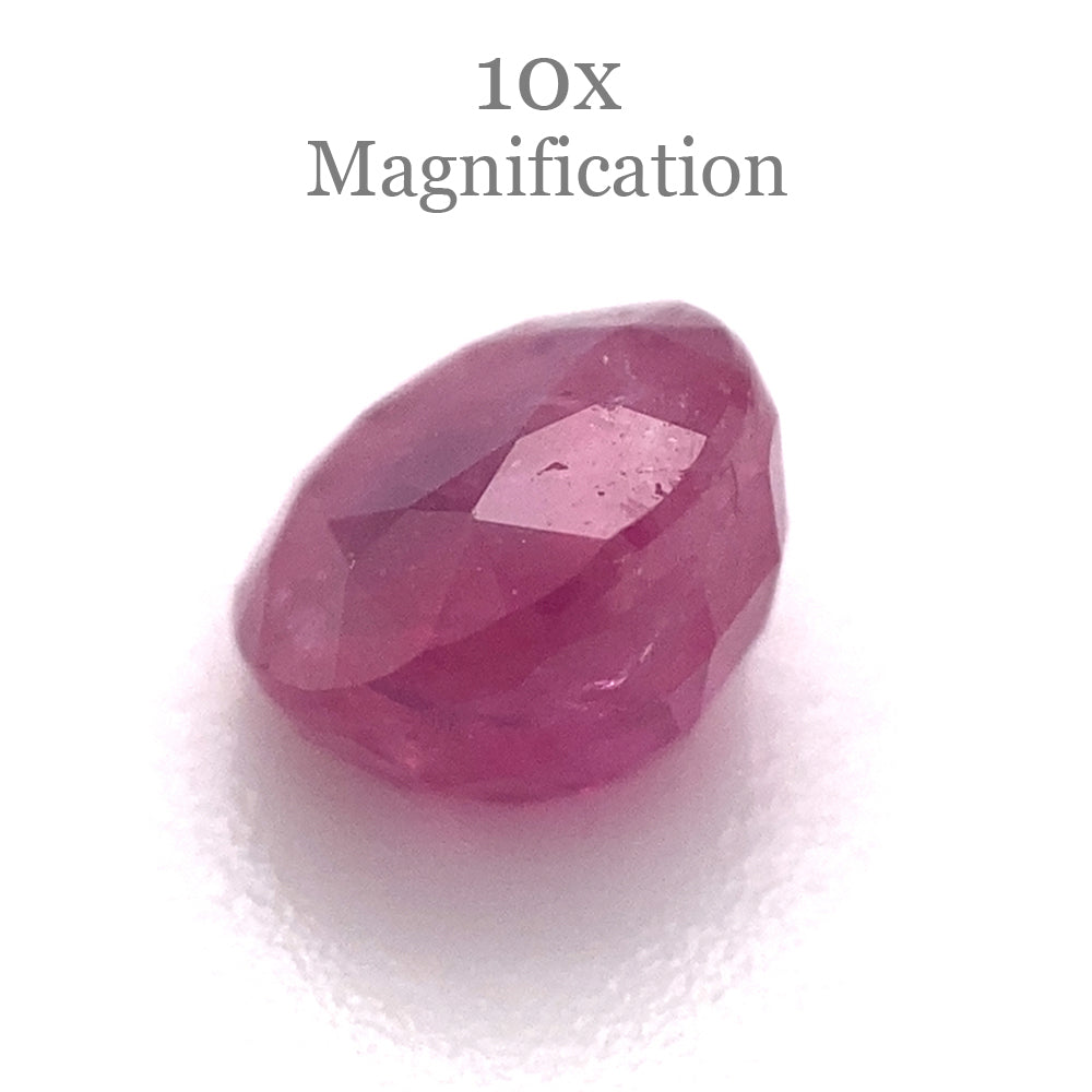 SkyJems 1.19ct Purplish Red Round Ruby from Mozambique, heated natural corundum gemstone