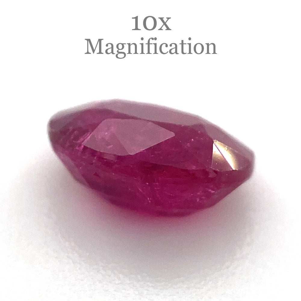 1.01ct Oval Purplish Red Mozambique Ruby, unheated natural gemstone from SkyJems Canadian gem specialists