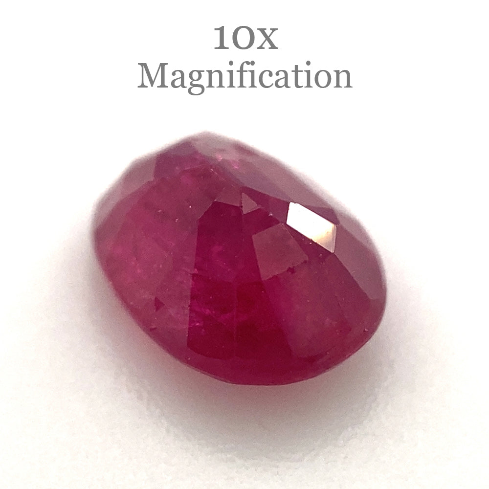 1.01ct Purplish Red Oval Ruby from Mozambique, unheated natural gemstone by SkyJems Canadian gem specialists