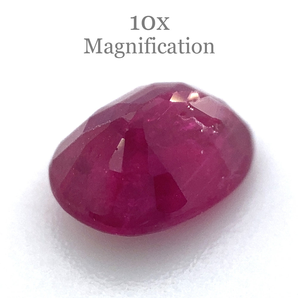 1.01ct Purplish Red Mozambique Oval Ruby, unheated natural gemstone from SkyJems Canadian gem specialists