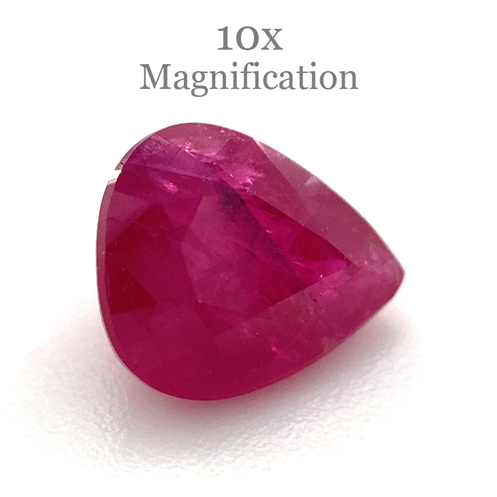 1.07ct Pear Red Ruby Unheated - Skyjems Wholesale Gemstones