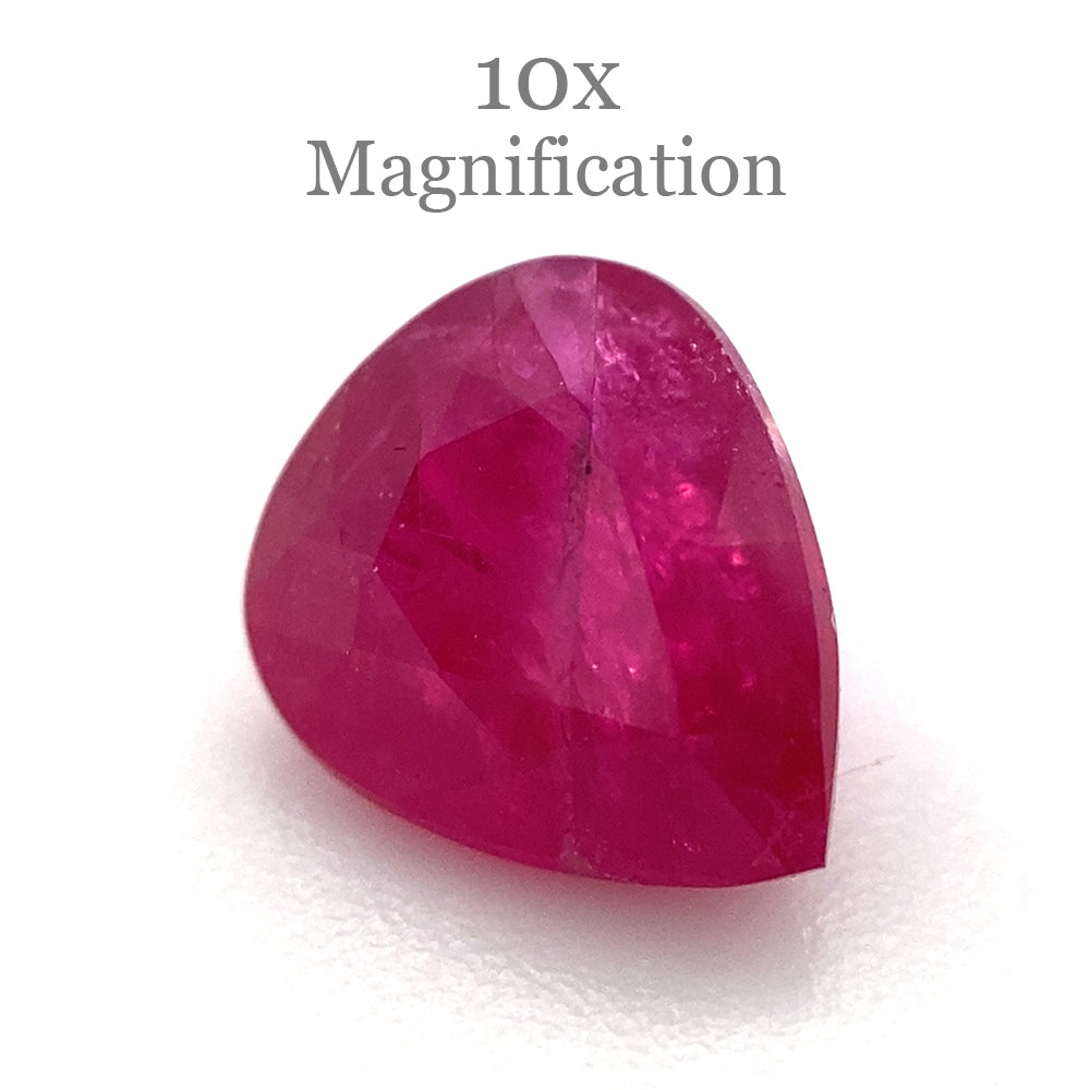 1.07ct Pear Red Ruby Unheated