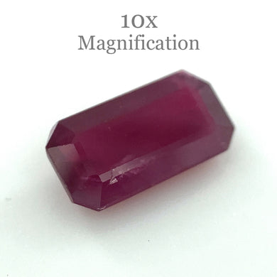 1.23ct Emerald Cut Red Ruby Unheated - Skyjems Wholesale Gemstones