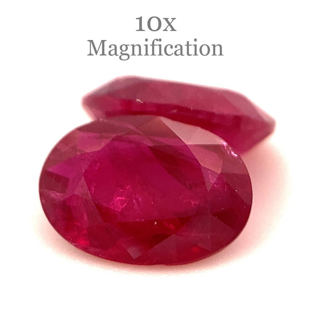 1.76ct Pair Oval Red Ruby from Mozambique - Skyjems Wholesale Gemstones