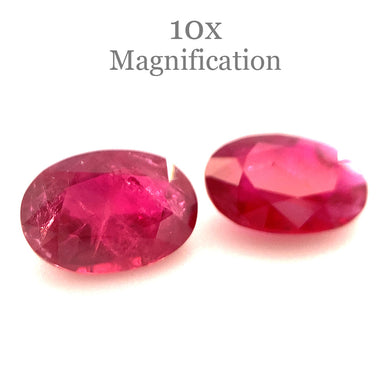 1.76ct Pair Oval Red Ruby from Mozambique - Skyjems Wholesale Gemstones