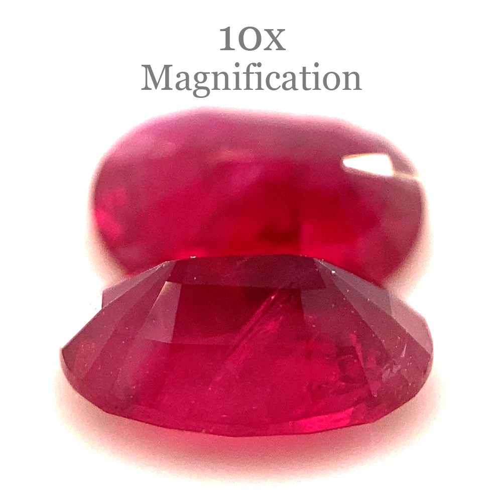 1.76ct Pair Oval Red Ruby from Mozambique - Skyjems Wholesale Gemstones