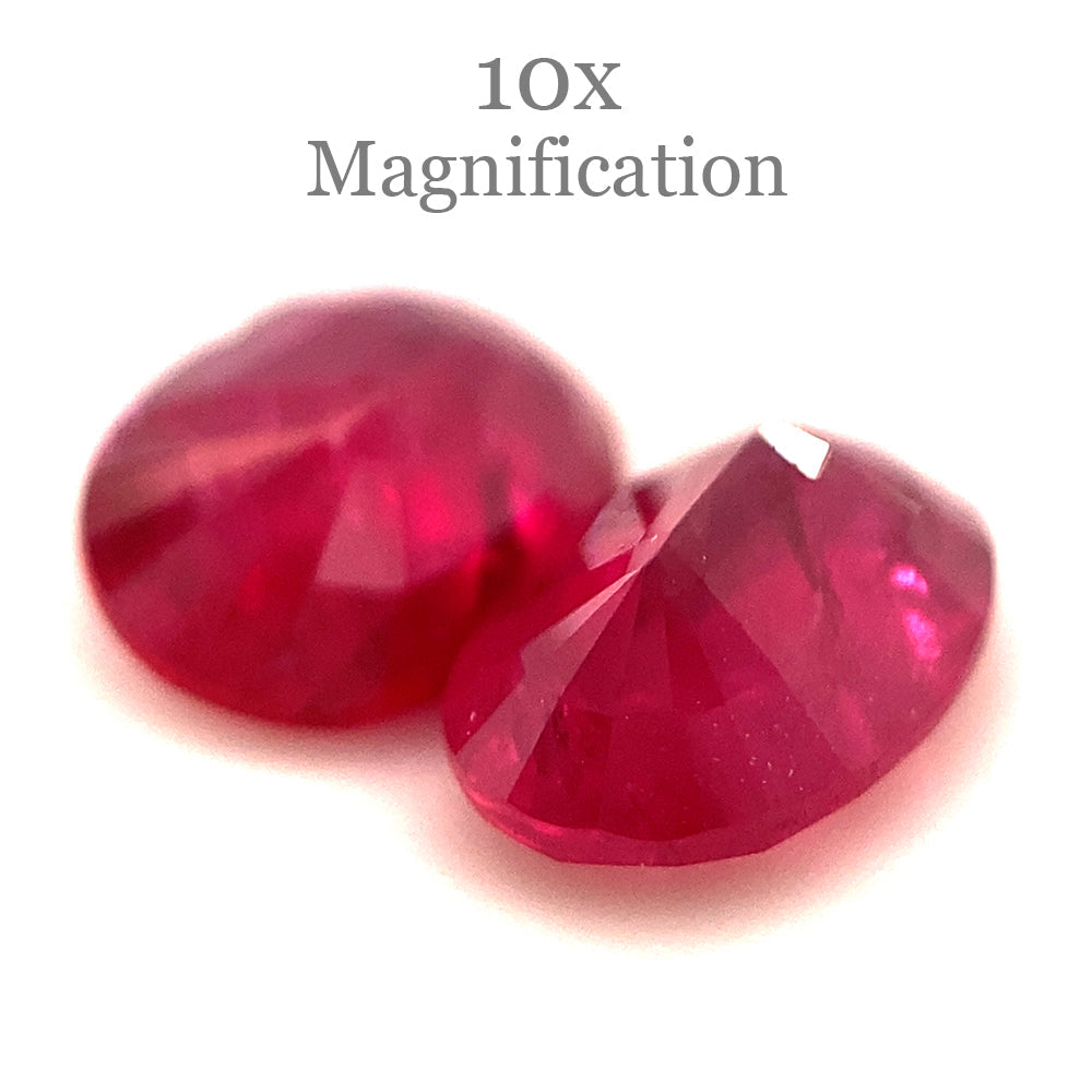 1.76ct Pair Oval Red Ruby from Mozambique - Skyjems Wholesale Gemstones