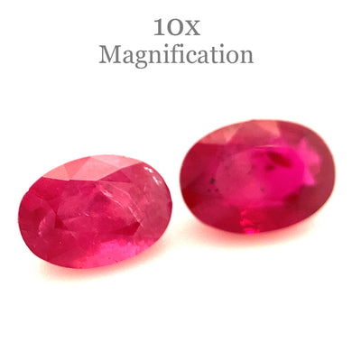 1.83ct Pair Oval Red Ruby from Mozambique - Skyjems Wholesale Gemstones