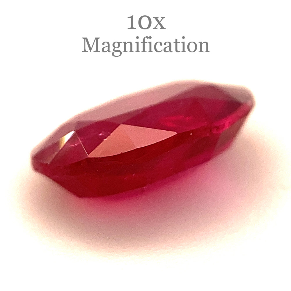0.87ct Oval Red Ruby from Mozambique, premium single stone by SkyJems, classic step-cut corundum gem in vibrant crimson