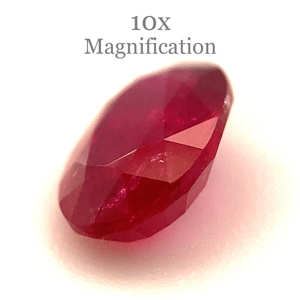 0.87ct Oval Red Ruby from Mozambique, premium single stone by SkyJems, classic medium-dark corundum gem