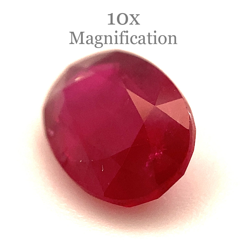 0.87ct Oval Red Ruby from Mozambique, medium-dark hue, heated stone by SkyJems Canadian gemstone experts
