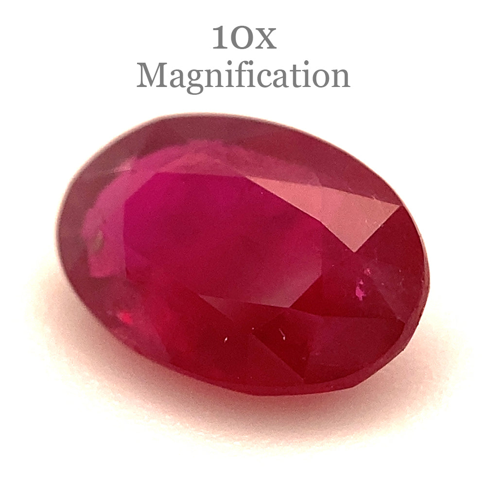 0.87ct Oval Red Ruby from Mozambique, premium single stone by SkyJems, classic medium-dark corundum gem