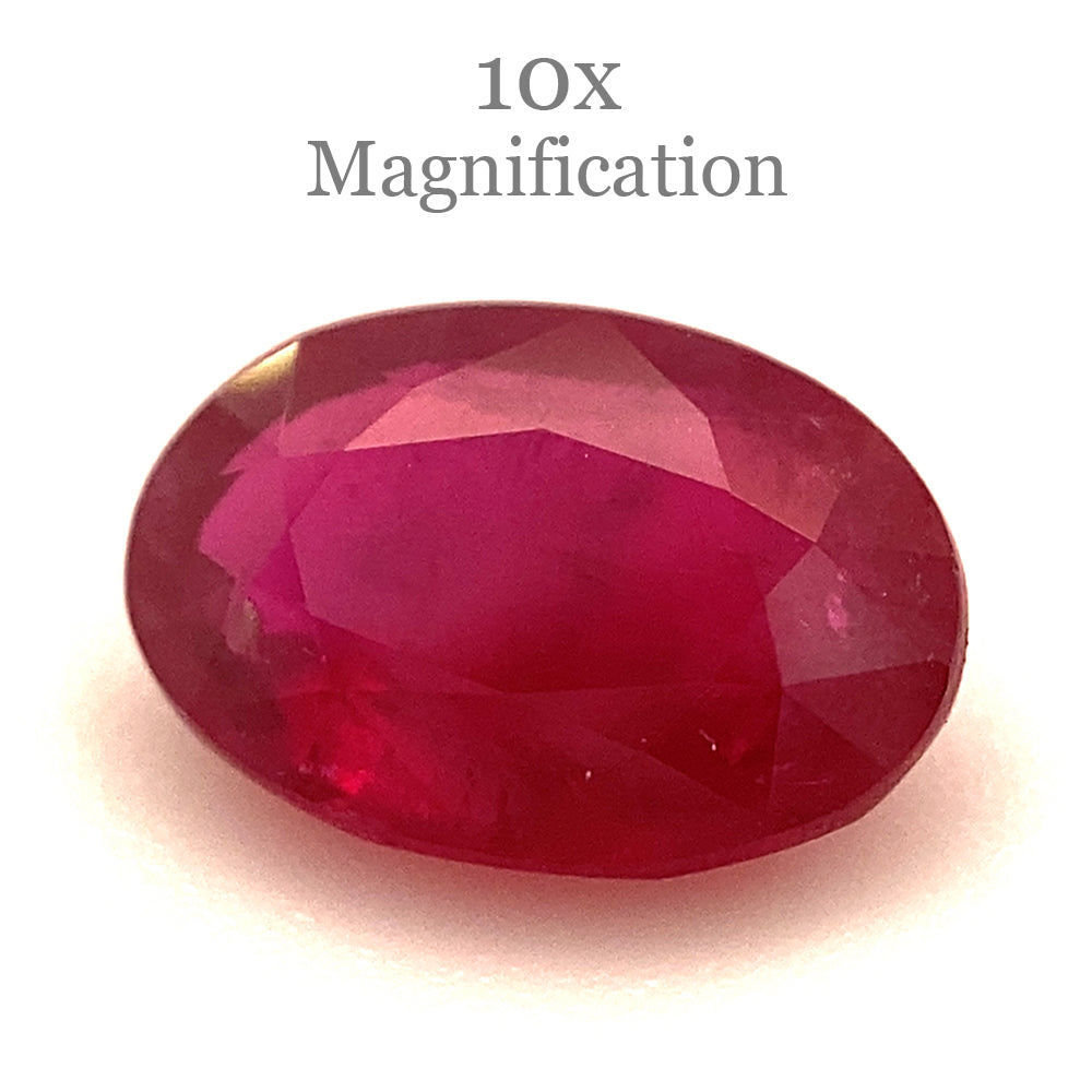 0.87ct Oval Red Ruby from Mozambique, premium single stone by SkyJems, classic medium-dark corundum gem