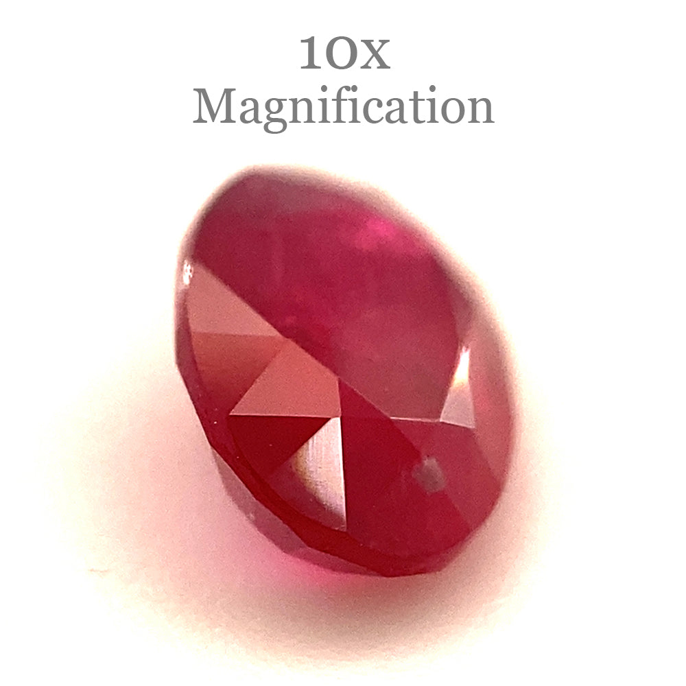 0.87ct Oval Red Ruby from Mozambique, premium single stone by SkyJems, classic step-cut corundum gem in vibrant crimson