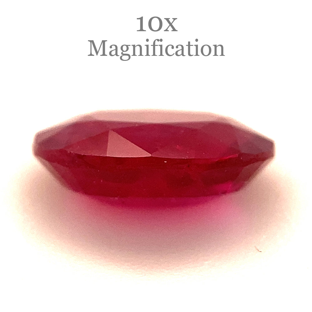 0.87ct Oval Red Ruby from Mozambique, medium-dark hue, precision-cut single stone by SkyJems Canadian gemstone experts