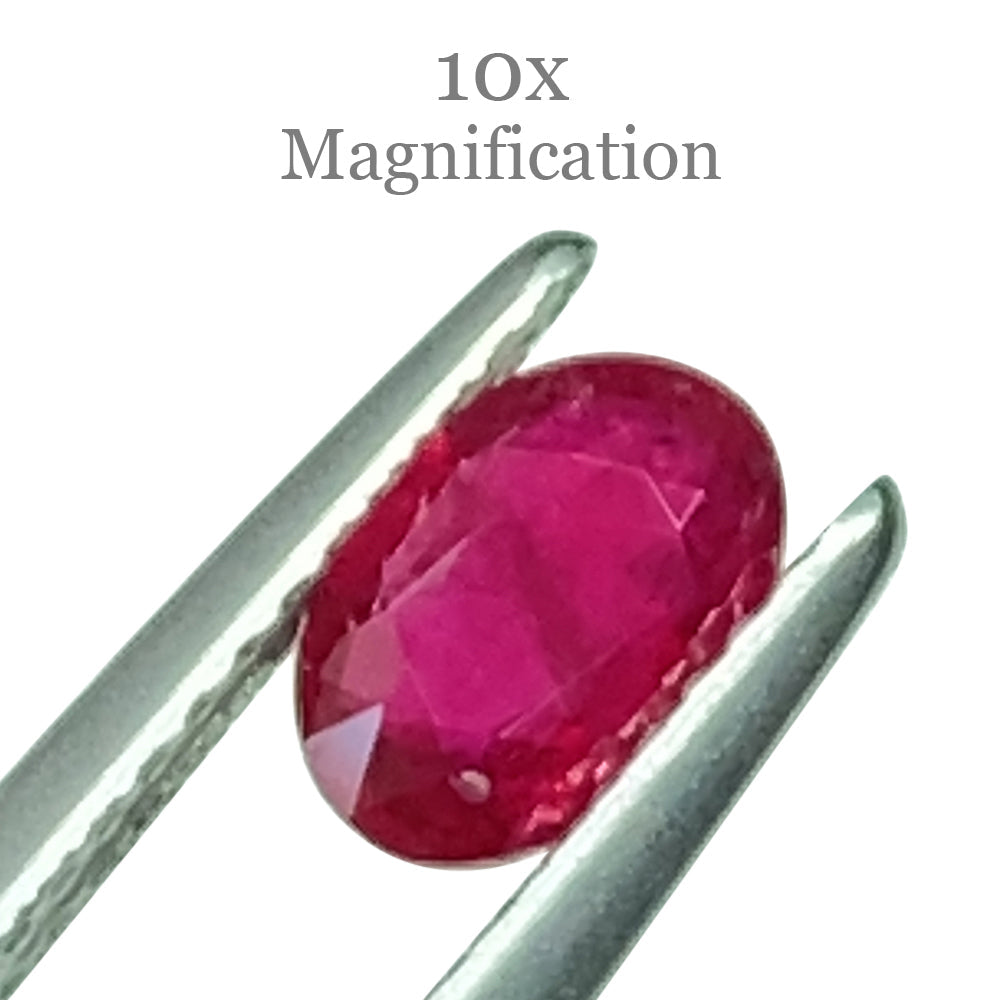 0.87ct Oval Red Ruby from Mozambique, premium single stone by SkyJems, classic medium-dark corundum gem