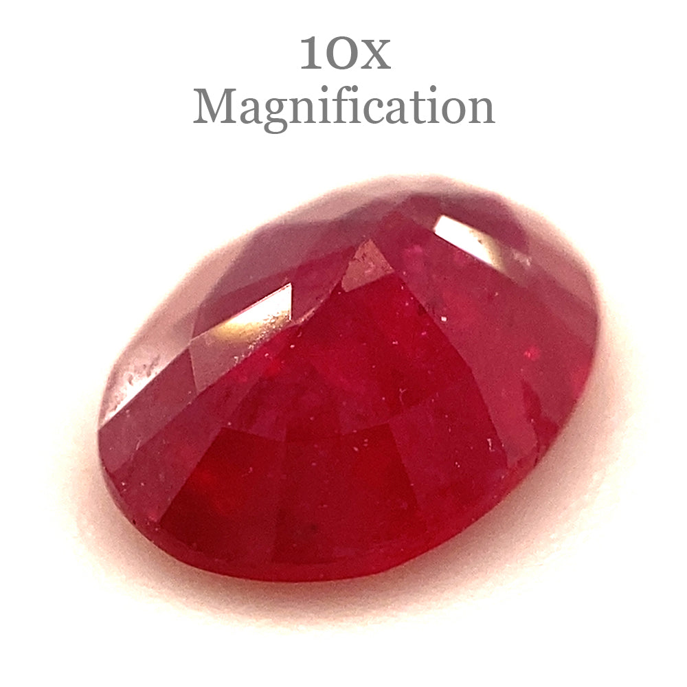 0.84ct Oval Red Ruby from Mozambique, premium single stone by SkyJems, classic step-cut corundum gem in vibrant crimson