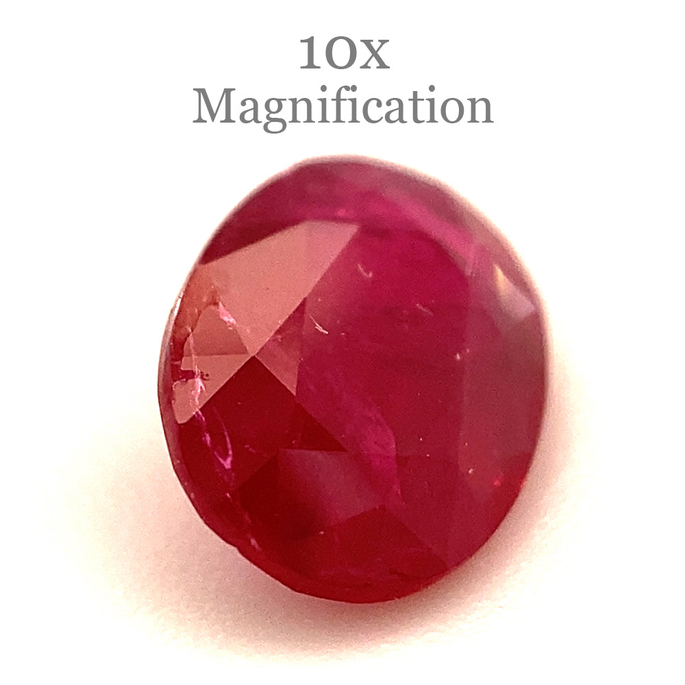 0.84ct Oval Red Ruby from Mozambique, premium single stone by SkyJems, classic step-cut corundum gem